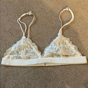 Lacy White Petite Bralette